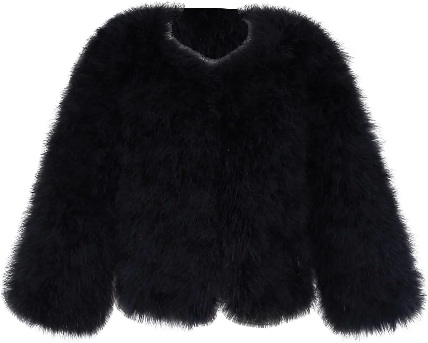 Toddler Girls Faux Fur Jacket Furry Coat Open Front Fur Cardigan Kids Girls Winter Coat Thicken Trendy Shaggy Jacket