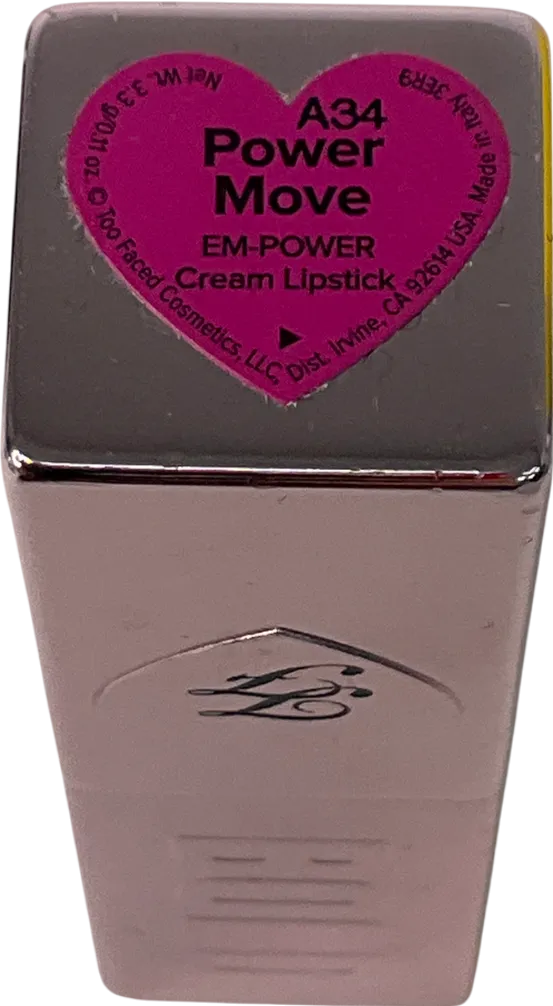 Too Faced Lady Bold Em-power Pigment Lipstick Power Move 3.3