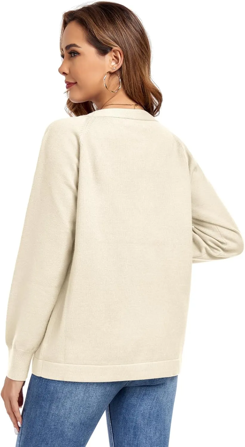 TownCat Women's Knit Cardigan Sweaters with Pocket Lightweight Long Sleeve Open Front Cardigans