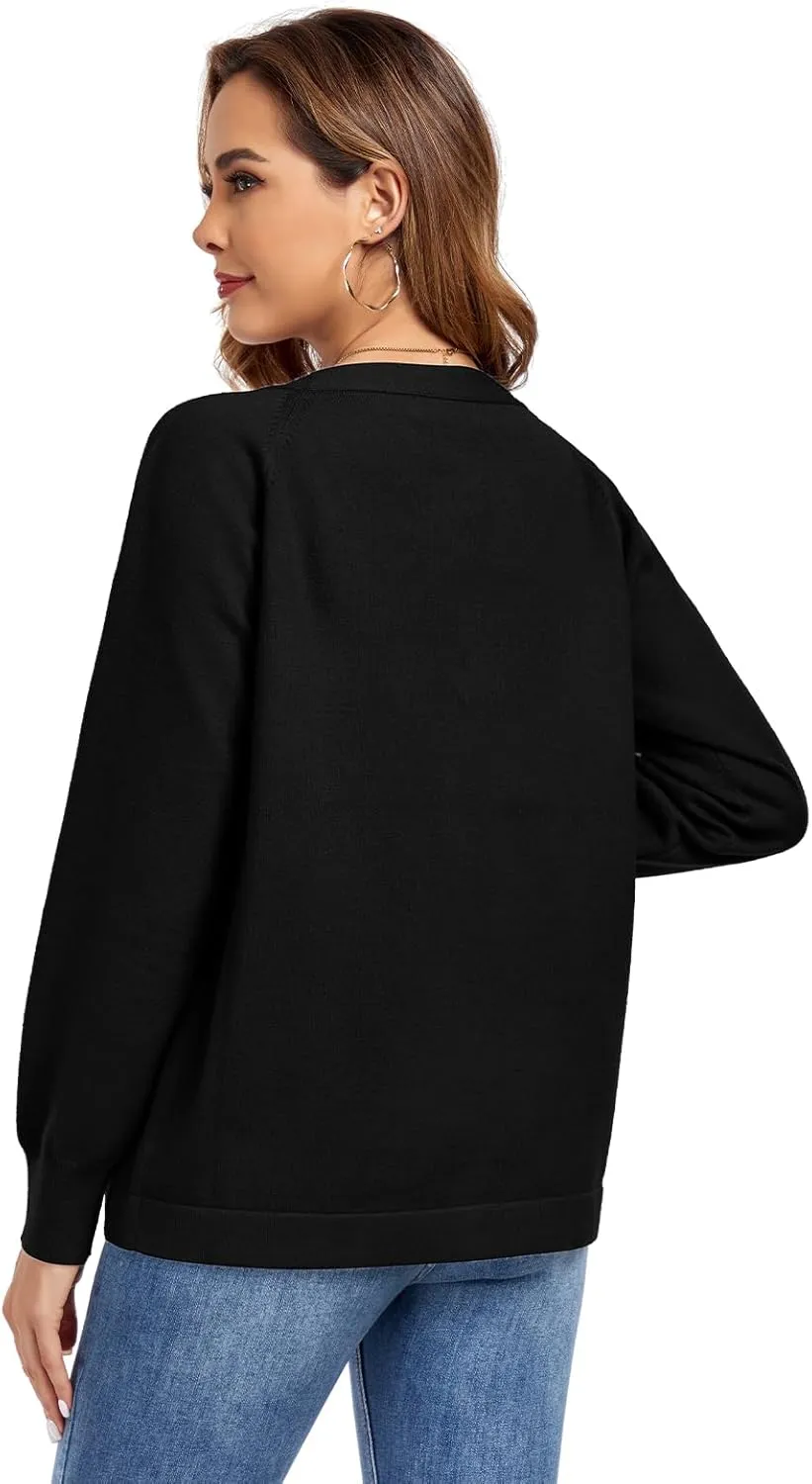TownCat Women's Knit Cardigan Sweaters with Pocket Lightweight Long Sleeve Open Front Cardigans