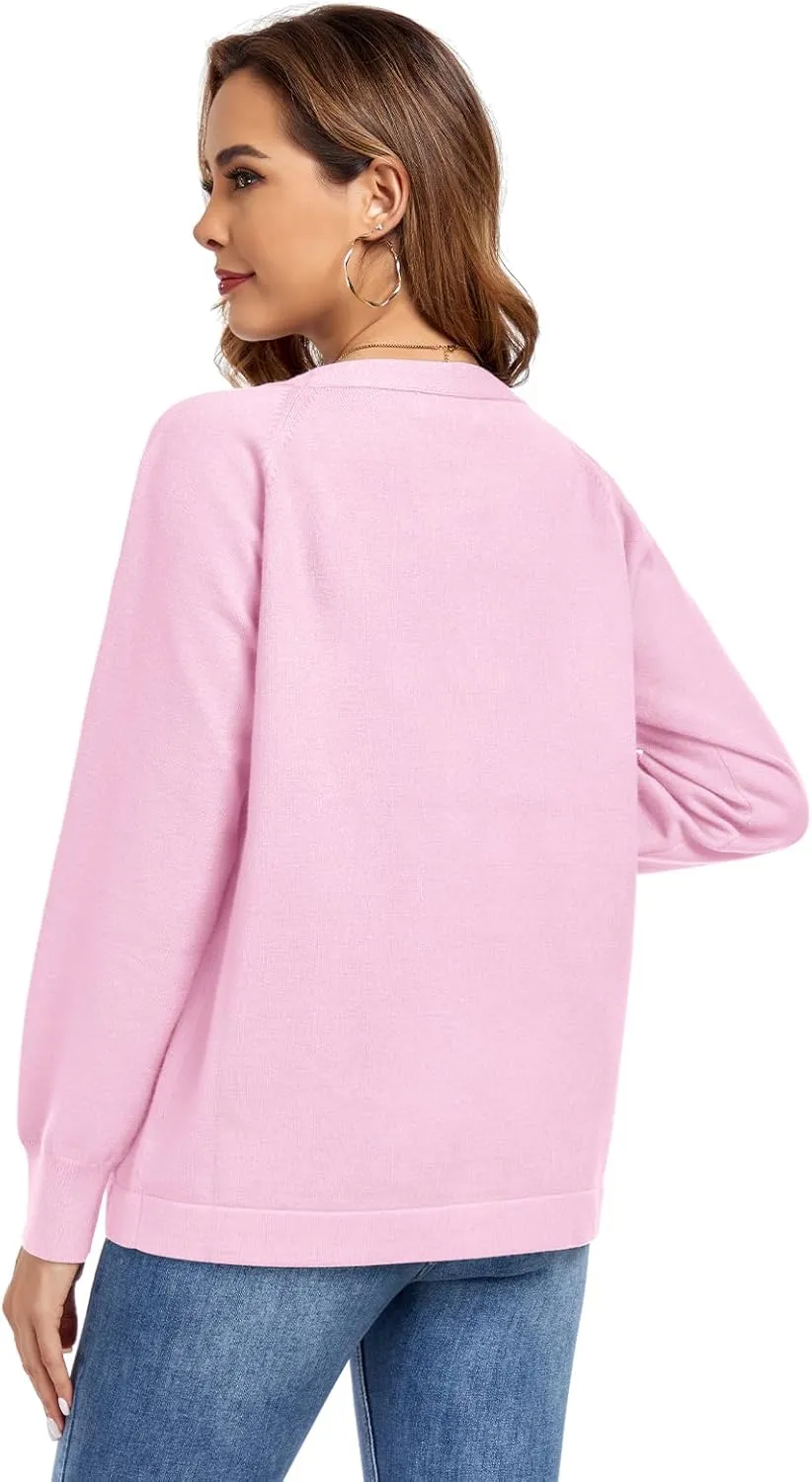 TownCat Women's Knit Cardigan Sweaters with Pocket Lightweight Long Sleeve Open Front Cardigans