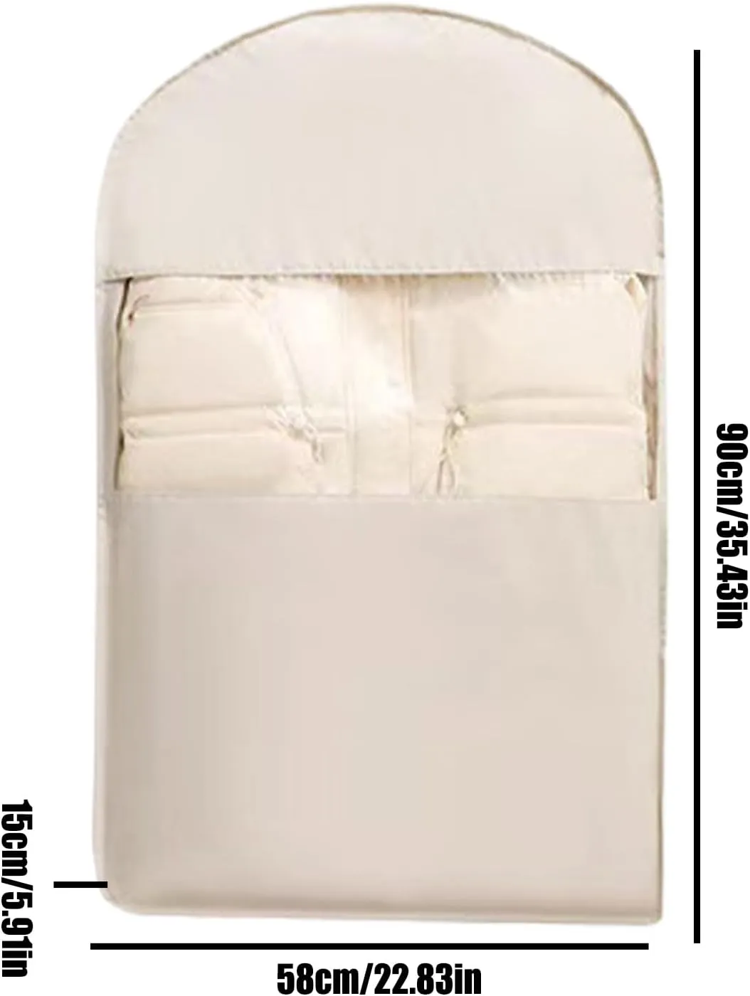 Travel Garment Bag - Clothes Cover | Heavy Duty Garment Bag | Reinforced Fabric Long Dress Storage with Compression Zipper | Dustproof Foldable Suit Protector for Closet