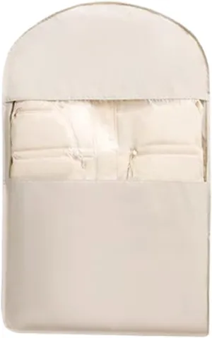 Travel Garment Bag - Clothes Cover | Heavy Duty Garment Bag | Reinforced Fabric Long Dress Storage with Compression Zipper | Dustproof Foldable Suit Protector for Closet
