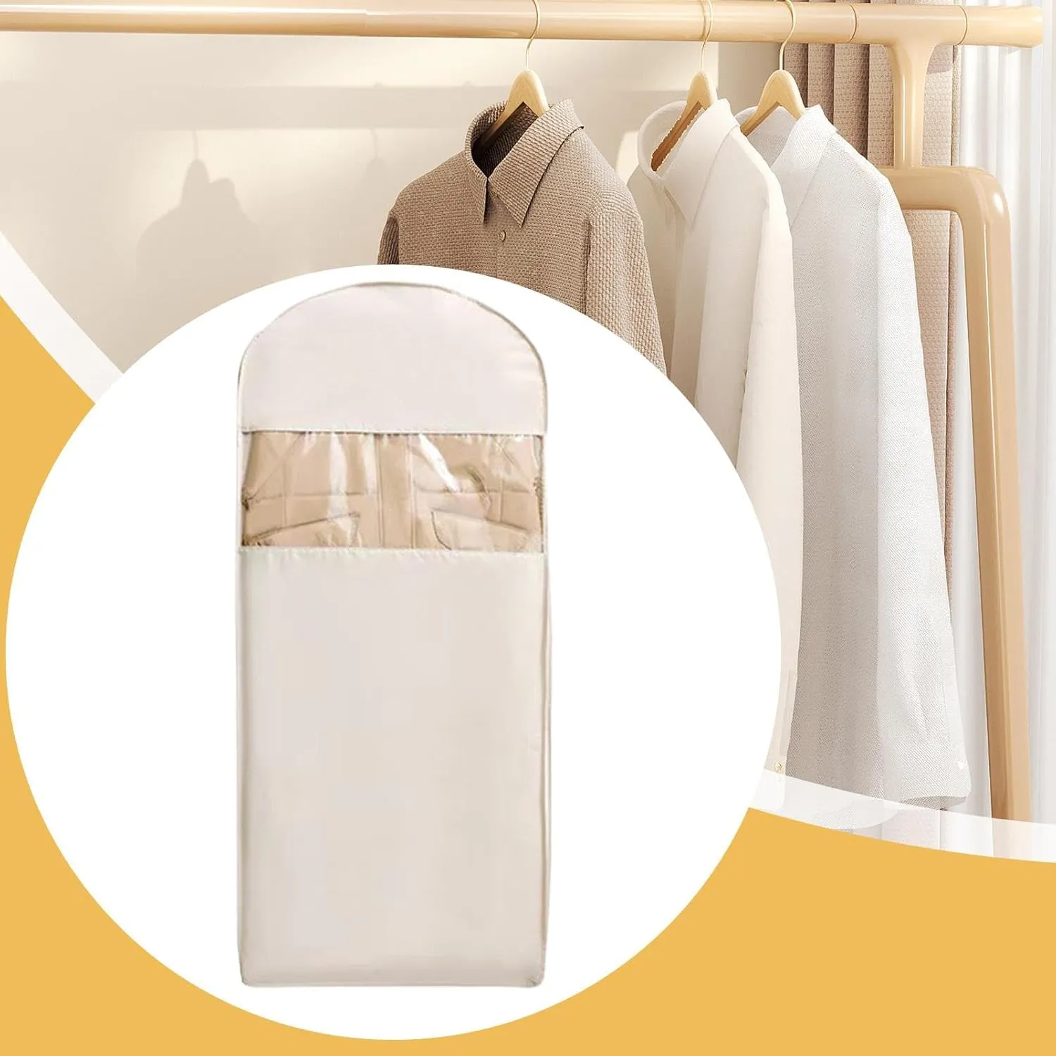 Travel Garment Bag | Clothes Protectant Cover Pouch | Space Saving Dustproof Garment Bag with Compression Zipper for Travel Moving Airplane Closet