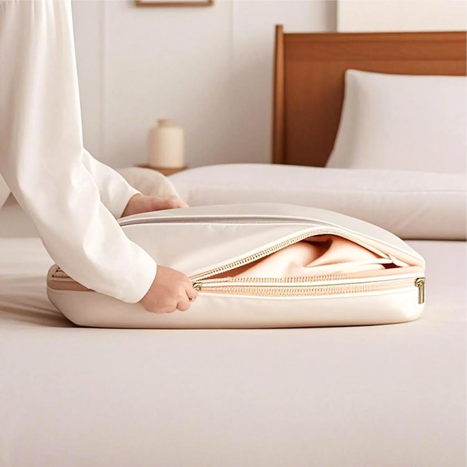 Travel Garment Bag | Clothes Protectant Cover Pouch | Space Saving Dustproof Garment Bag with Compression Zipper for Travel Moving Airplane Closet