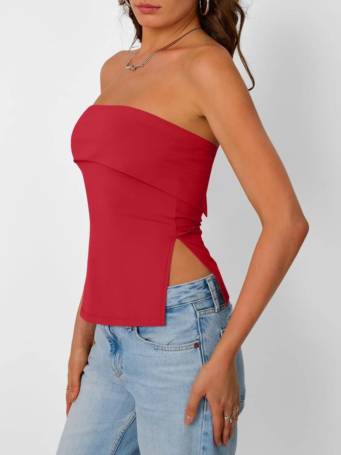 Trendy Queen Going Out Tops for Women Summer Spring Tube Tops Cute Off The Shoulder Backless Corset Teen Girls Y2k Clothes