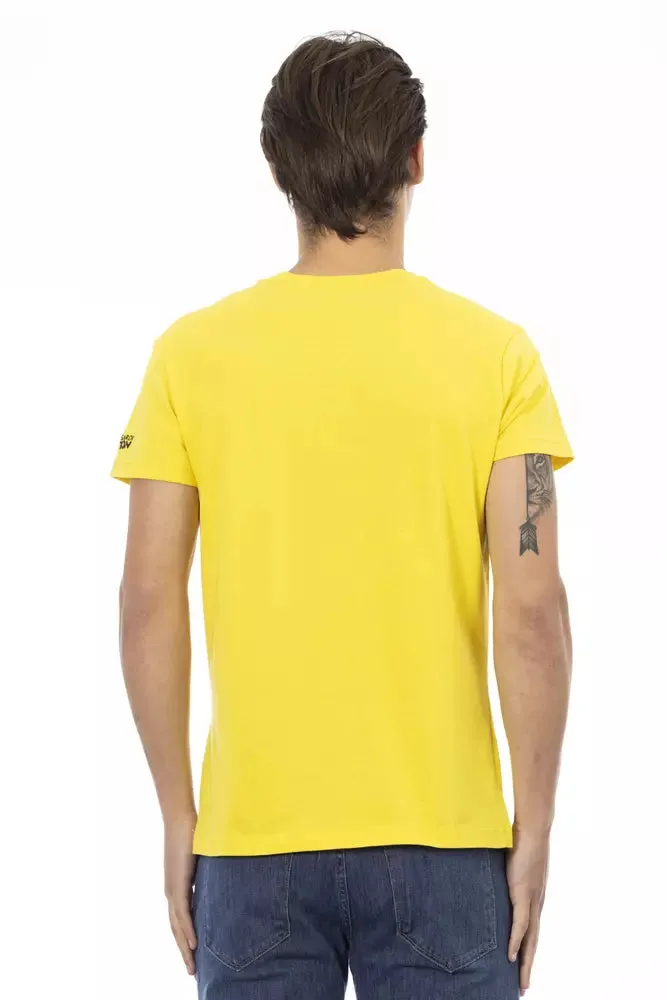 Trussardi Action Yellow Cotton Men's T-Shirt