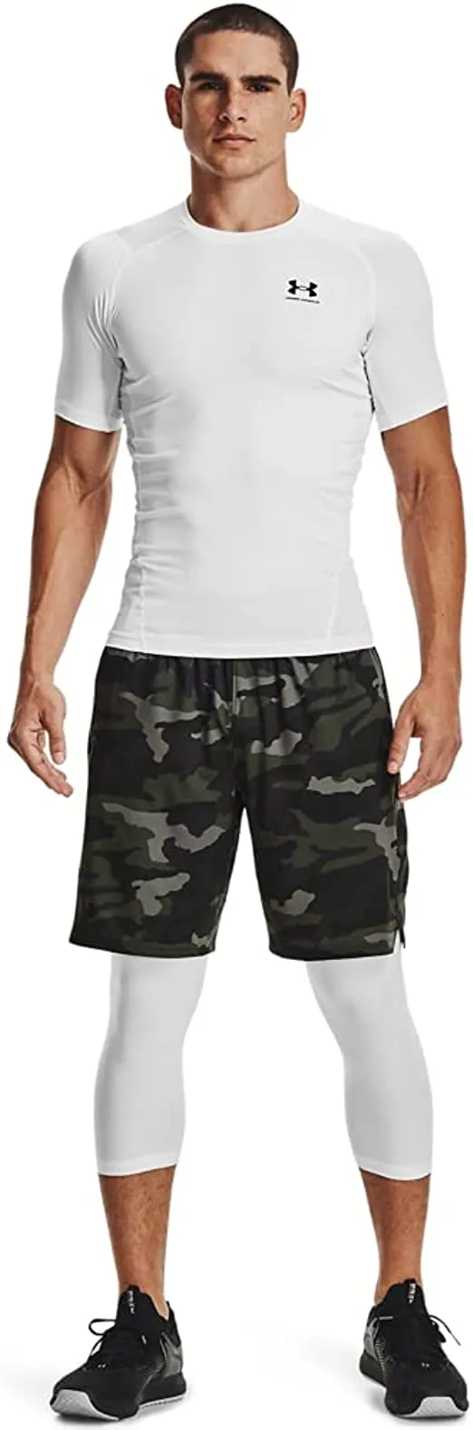 Under Armour Mens UA HG Armour Comp SS, short-sleeved sports t-shirt for men, comfortable and lightweight gym clothes for workouts