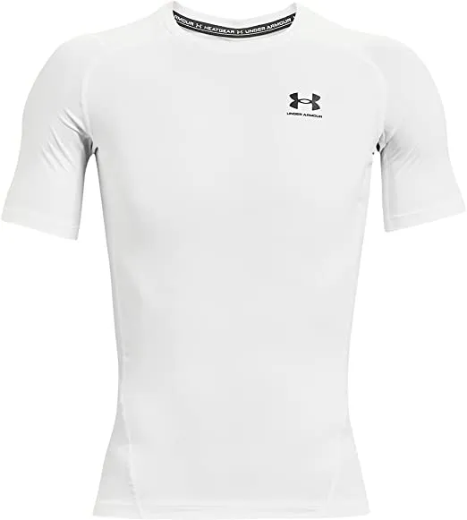 Under Armour Mens UA HG Armour Comp SS, short-sleeved sports t-shirt for men, comfortable and lightweight gym clothes for workouts