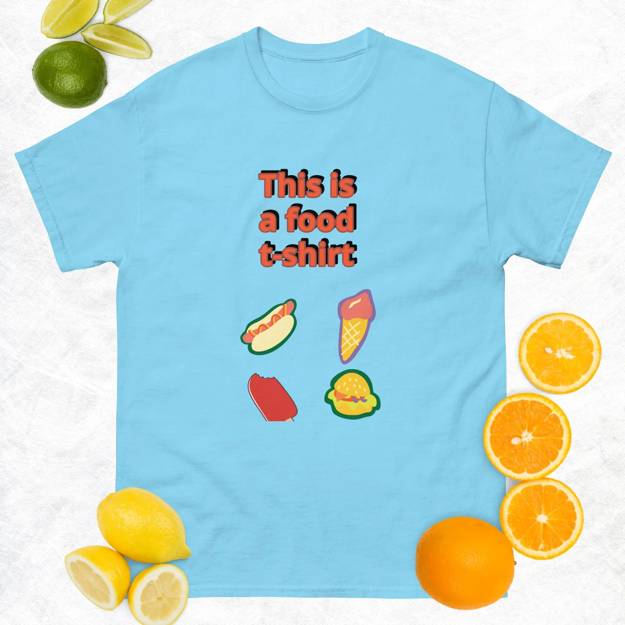 Unisex Classic Comic Tee Shirt Gildan 5000 Food T-Shirt