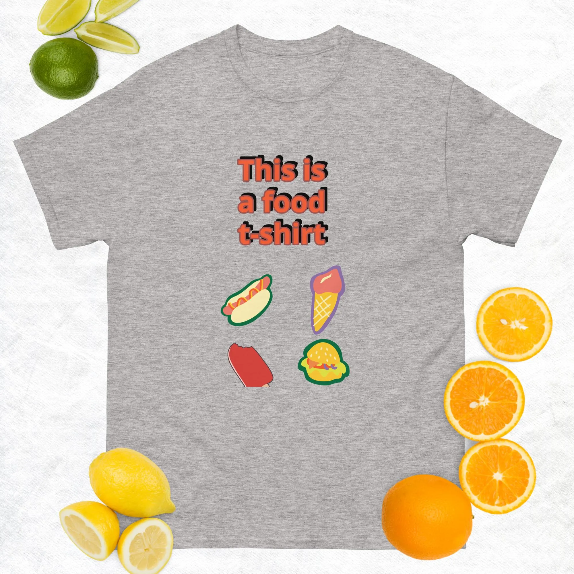 Unisex Classic Comic Tee Shirt Gildan 5000 Food T-Shirt