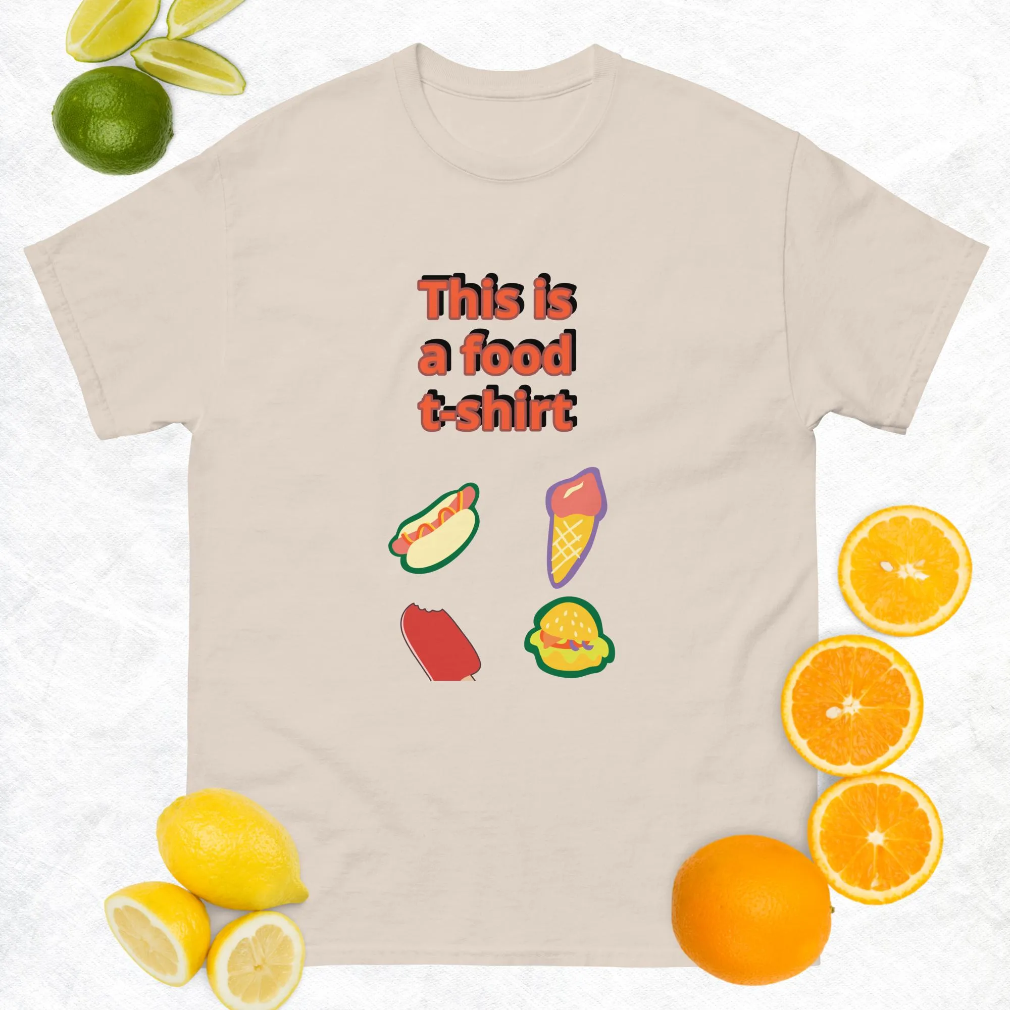 Unisex Classic Comic Tee Shirt Gildan 5000 Food T-Shirt