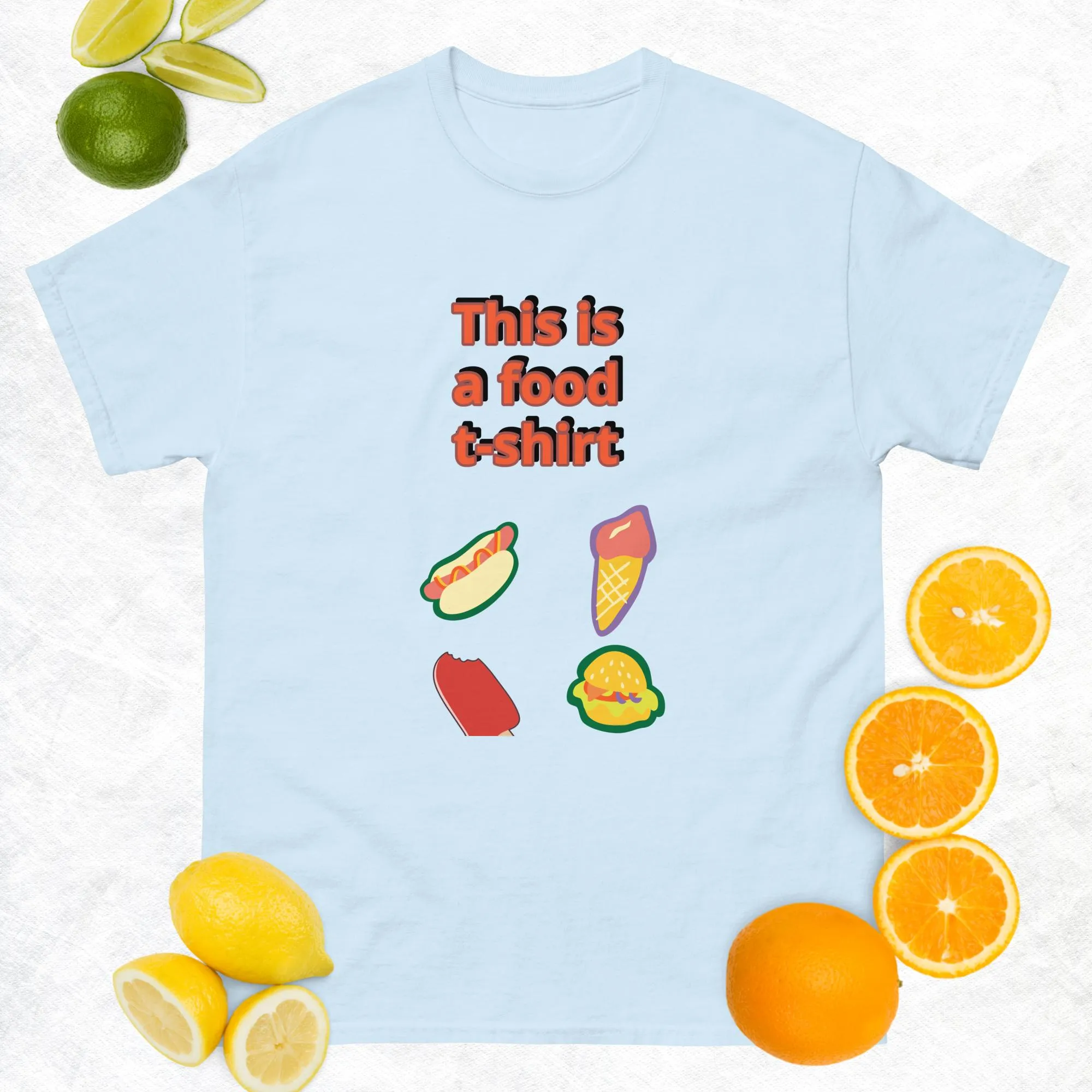 Unisex Classic Comic Tee Shirt Gildan 5000 Food T-Shirt