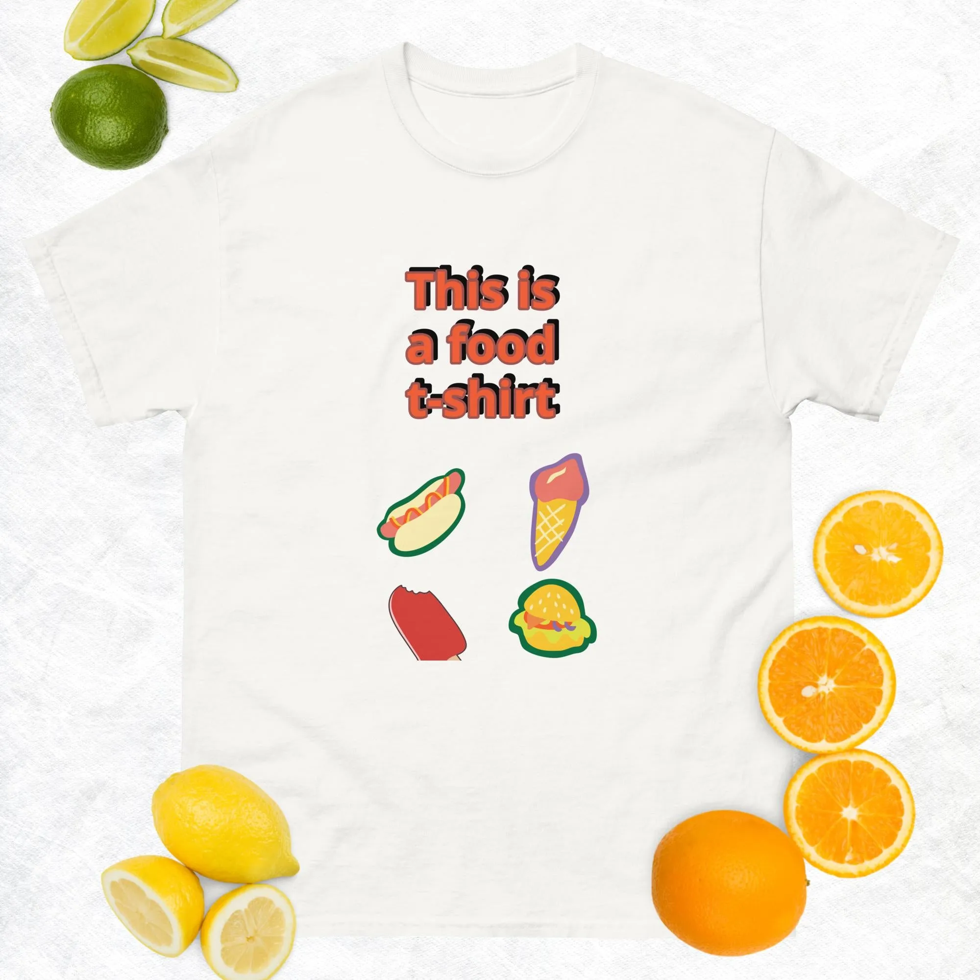 Unisex Classic Comic Tee Shirt Gildan 5000 Food T-Shirt