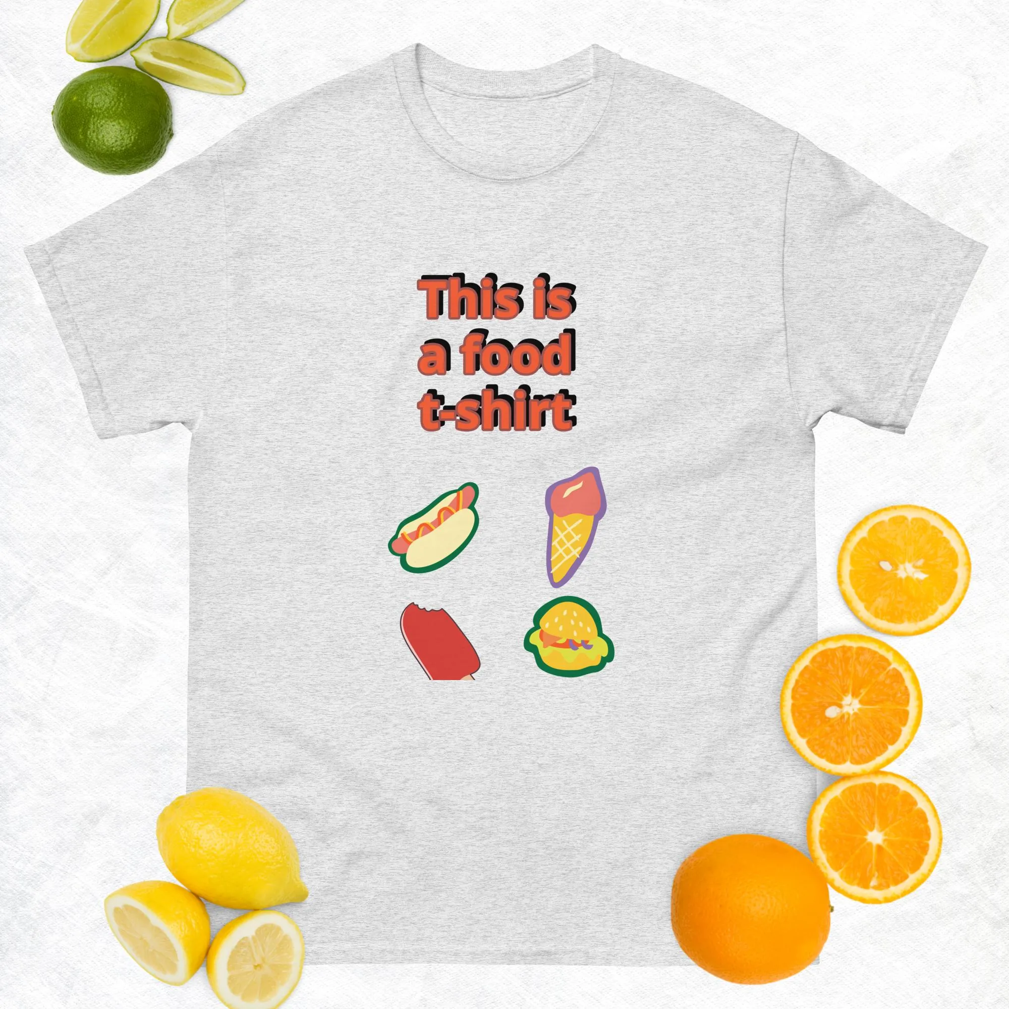Unisex Classic Comic Tee Shirt Gildan 5000 Food T-Shirt