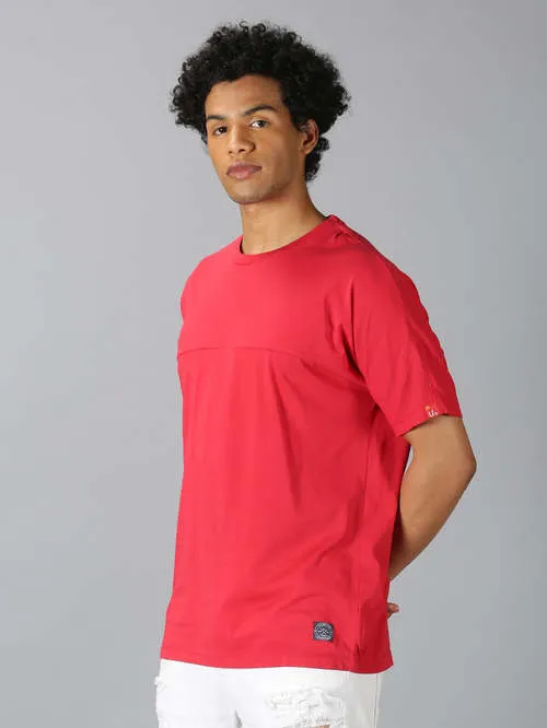 UrGear Solid Men  Round Neck Red T-Shirt