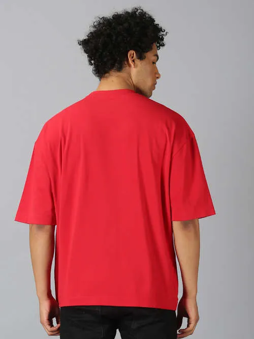 UrGear Solid Men Round Neck Red T-shirt