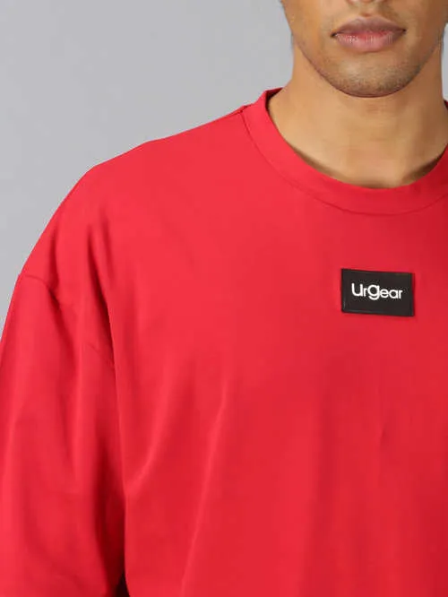 UrGear Solid Men Round Neck Red T-shirt