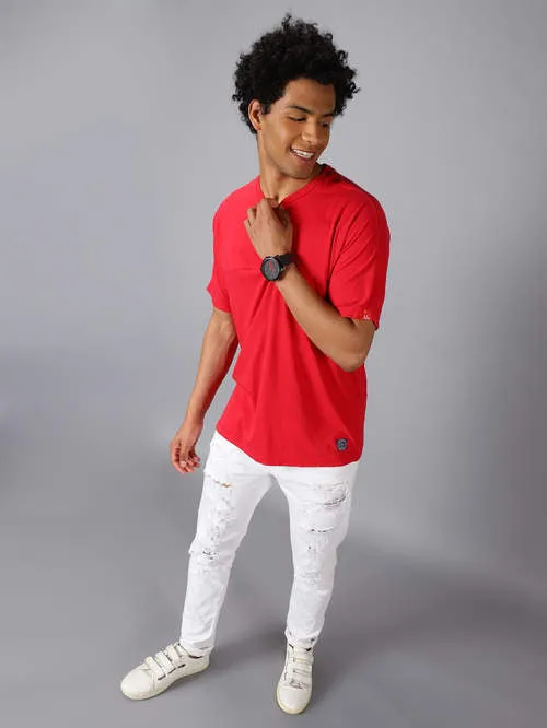 UrGear Solid Men  Round Neck Red T-Shirt
