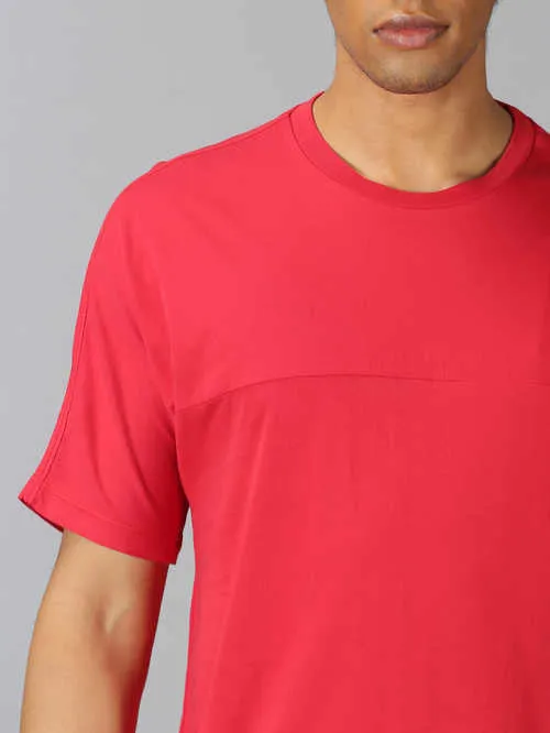 UrGear Solid Men  Round Neck Red T-Shirt