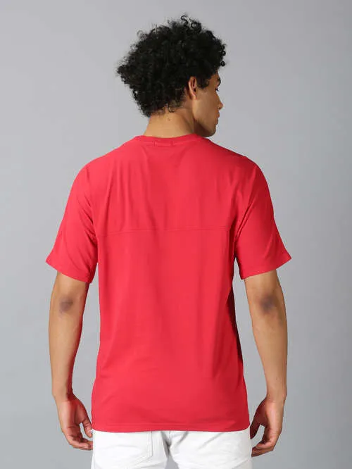 UrGear Solid Men  Round Neck Red T-Shirt
