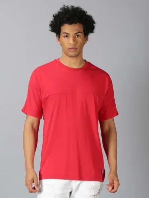 UrGear Solid Men  Round Neck Red T-Shirt