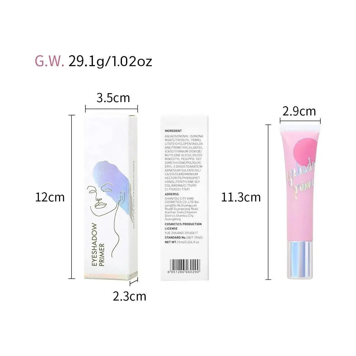 Vibrant Eyeshadow Base Primer for Flawless All-Day Wear