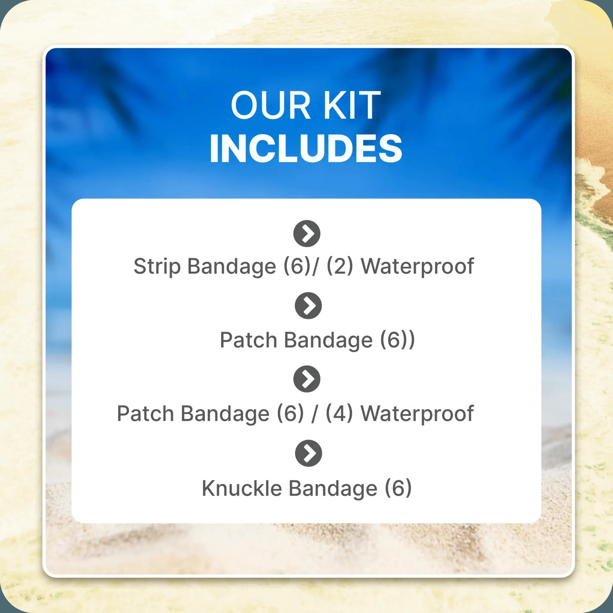 Waterproof Bandages, Cruise Essentials Refill Kit | Deluxe | Waterproof Bandages