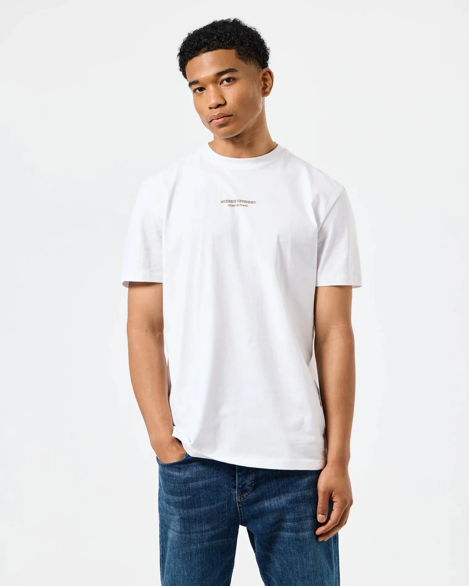 Weekend Offender Millergrove T-Shirt White/Mocha Brown
