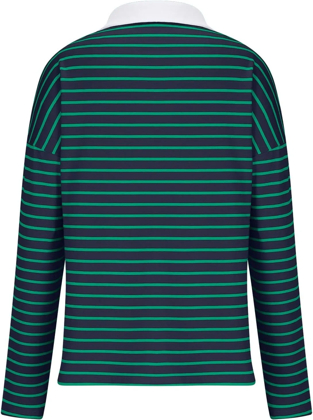 Women Fall Fashion Sweatshirts Long Sleeve V-Neck Stripe Pullover Tops Casual Oversized Fall Clothes