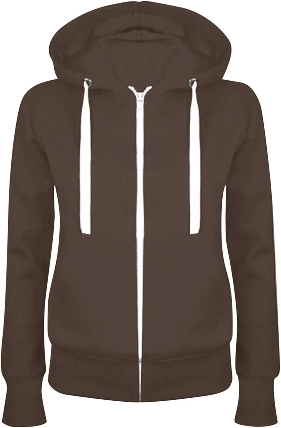 Women Fall Hoodies Long Sleeve Full Zip Up Sweatshirts Jackets Casual Comfy Fall Outfits Winter Clothes 2024