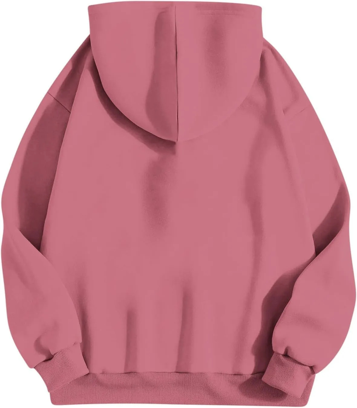Women Plain Oversized Hoodies Crewneck Hooded Sweatshirt Y2K Cute Pullover Sweater Comfy Fall Outfits Clothes 2024