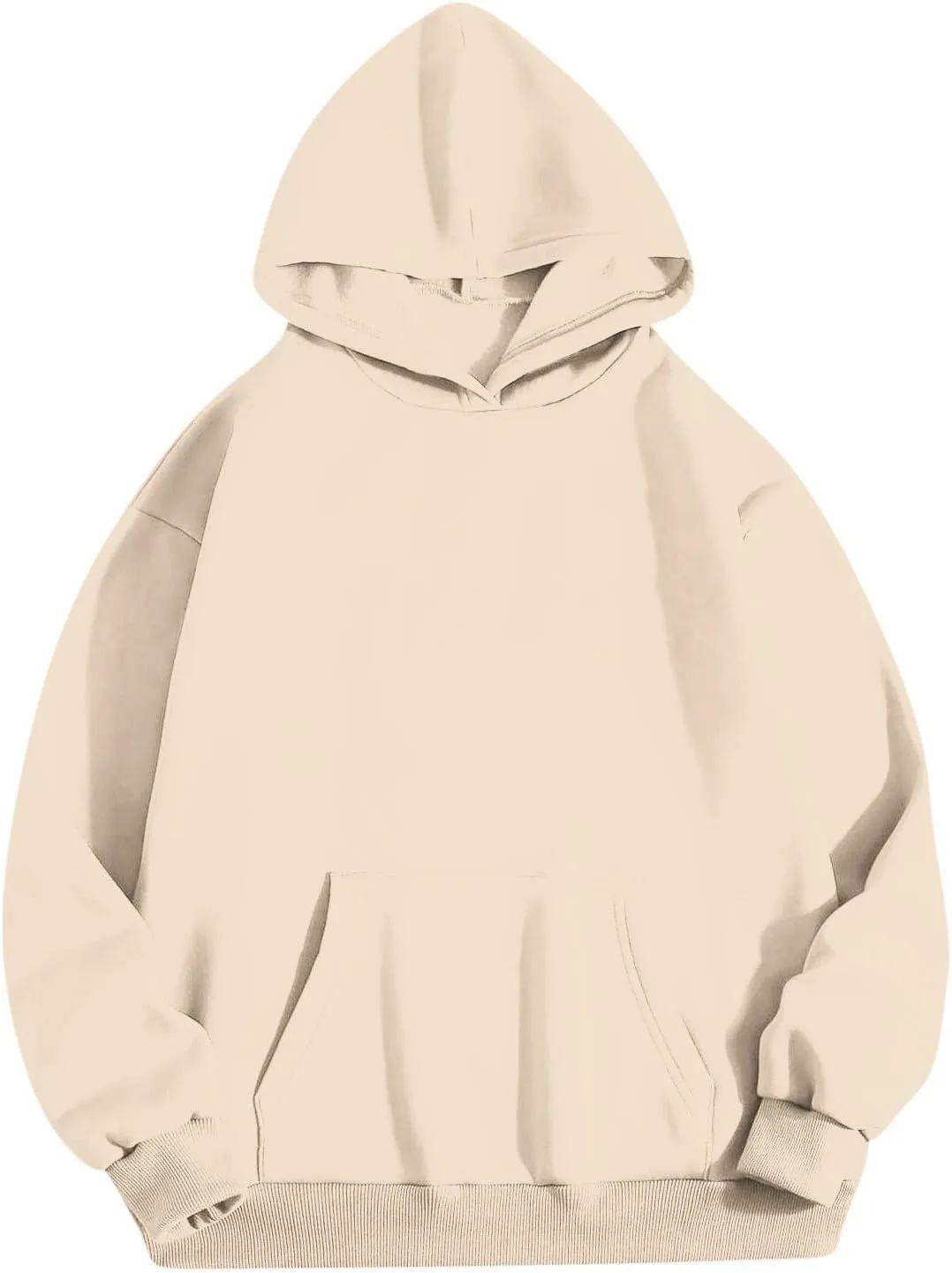 Women Plain Oversized Hoodies Crewneck Hooded Sweatshirt Y2K Cute Pullover Sweater Comfy Fall Outfits Clothes 2024