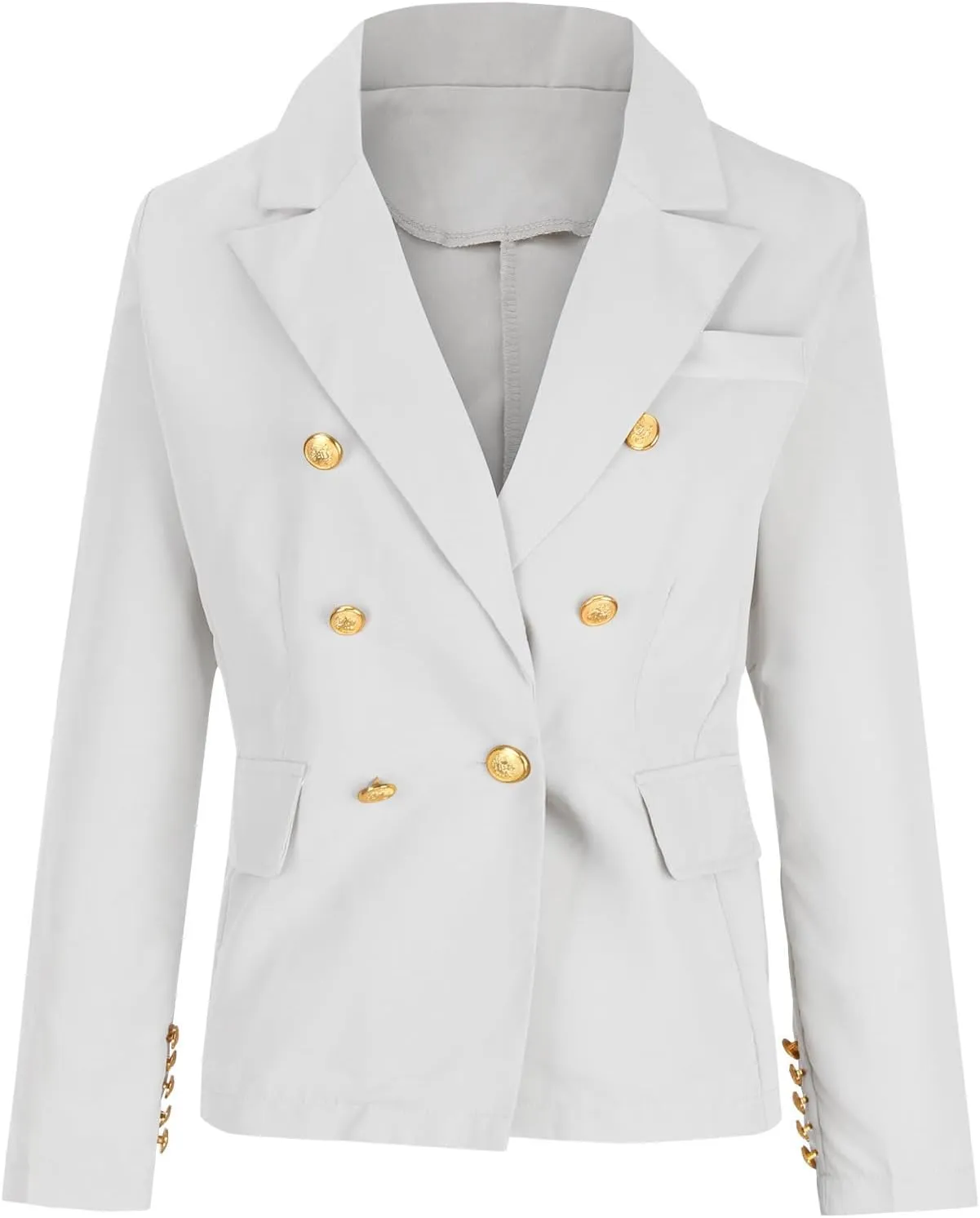 Womens Blazer Fashion Casual 2024 Office Work Button Jackets Long Sleeve Open Front Loose Lightweight Blazers