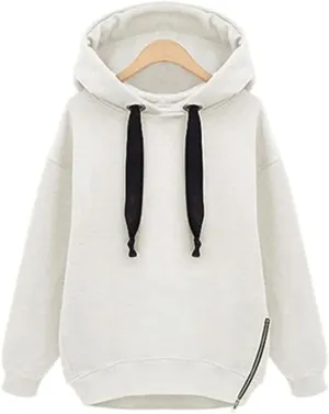 Women's Casual Oversized Hoodie Loose Fit Long Sleeve Drawstring Sweatshirt Fall Long Fleece Pullover Hoodies Coats