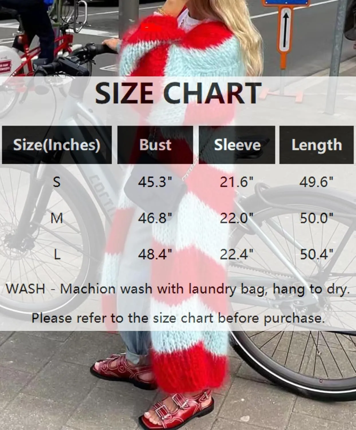 Womens Color Block Striped Cardigan Sweaters Loose Knitted Long Open Front Cardigans