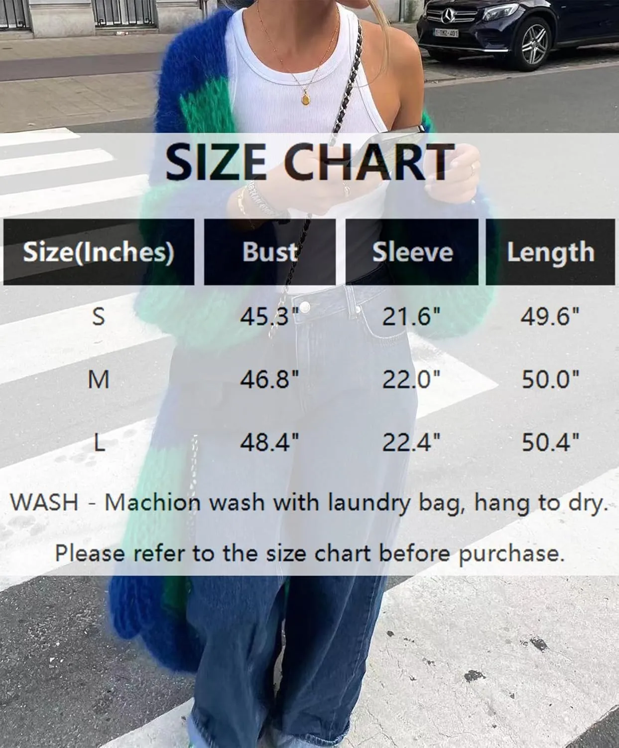 Womens Color Block Striped Cardigan Sweaters Loose Knitted Long Open Front Cardigans