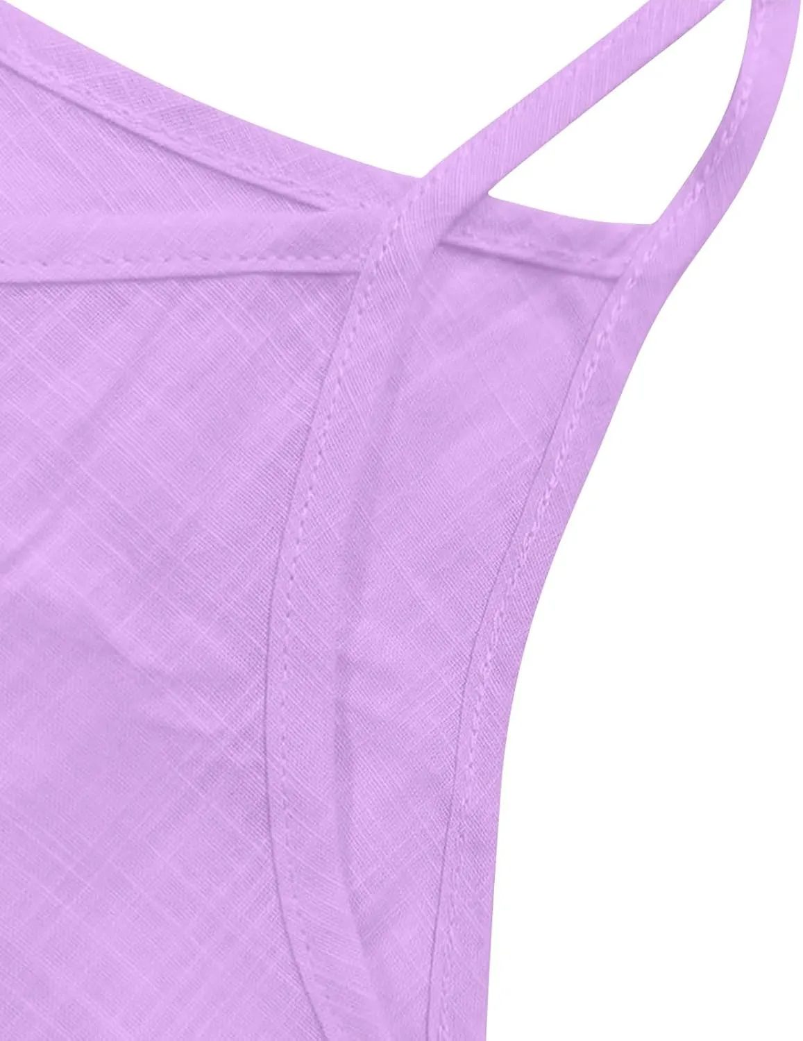 Womens Cotton Linen Tank Tops Summer Cute Sleeveless Cami Shirts Spaghetti Strap Gauzy Camisoles Casual Basic Tanks