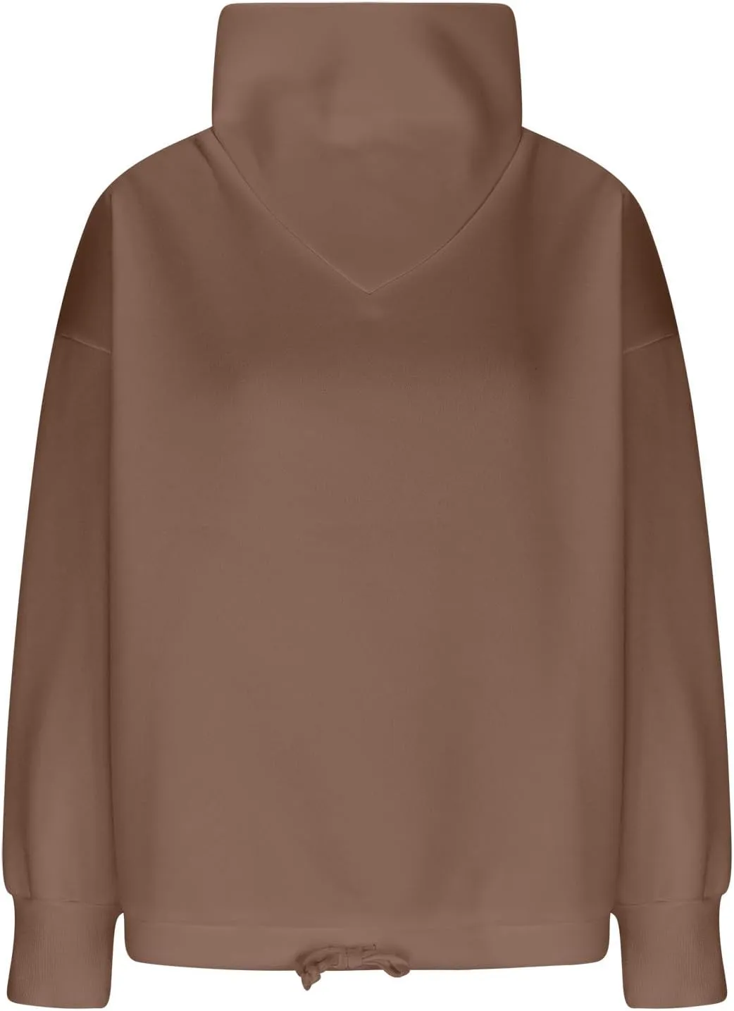 Womens Cowl Neck Sweatshirt Long Sleeve Y2K Hoodies Solid Color Loose Ual Pullover Tops 2024 Fall Winter Clothes