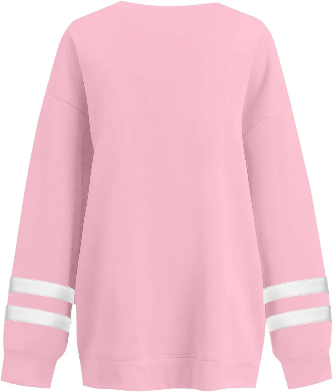 Womens Crewneck Sweatshirt Winter Fleece Plus Size Hoodie Color Block Loose Cute Sweatshirts No Hood Y2k Sweater
