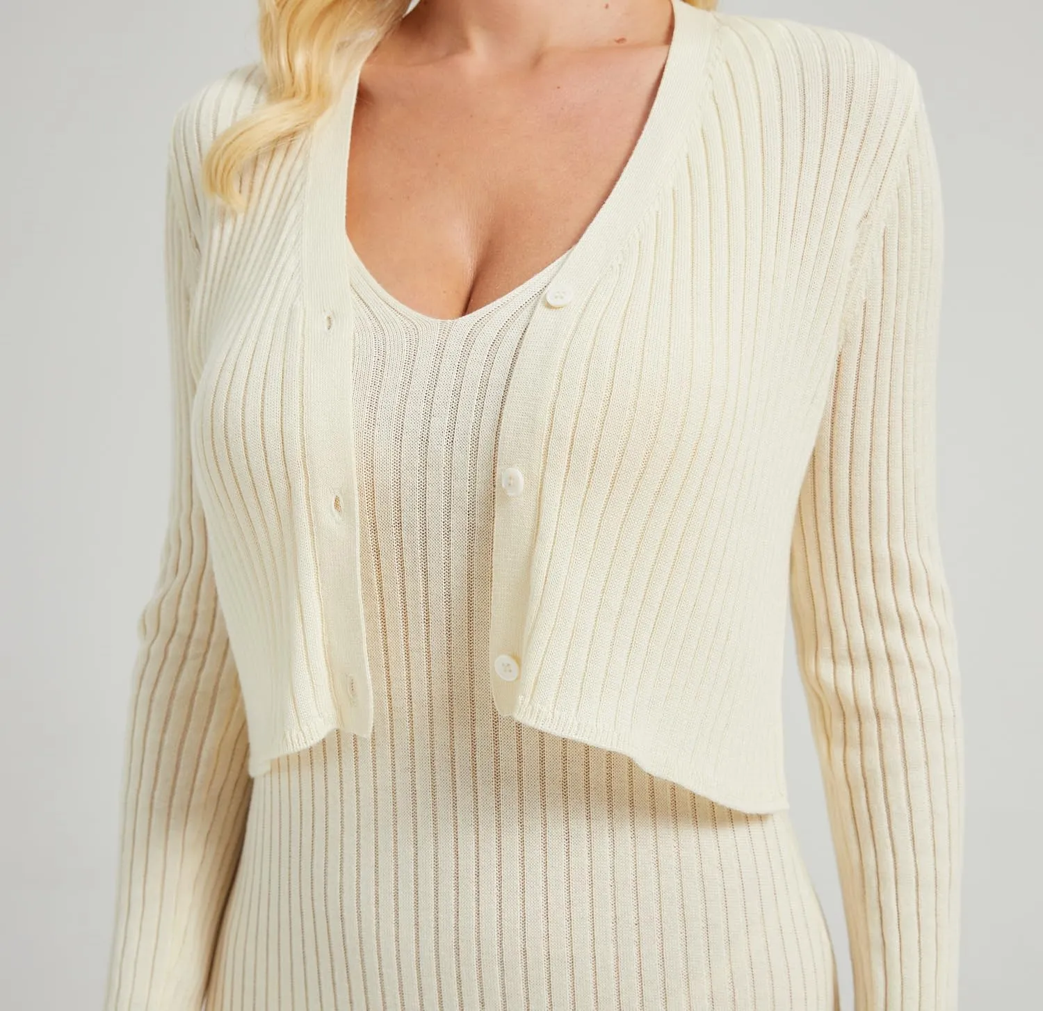 Women's Cropped Cardigans Open Front Long Sleeves Short Cardigan Sweaters