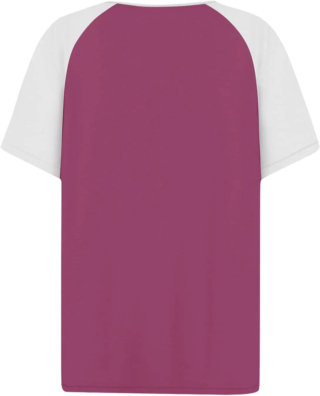 Womens Fashion Henley Raglan Short Sleeve Tops Basic Tunic T-Shirts Casual Button Down Half Sleeve Blouses