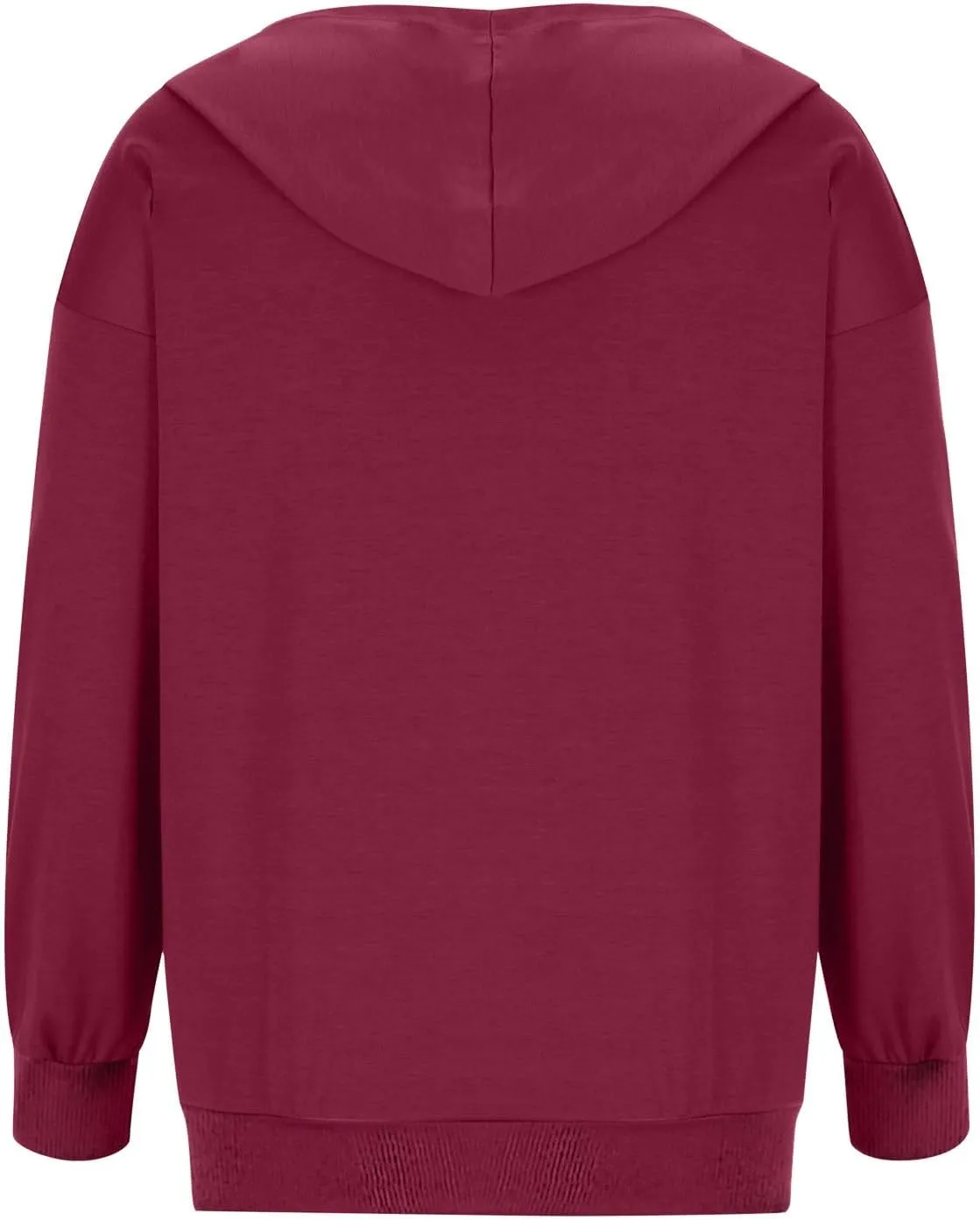 Womens Full Zip Up Hoodies Trendy 2023 Lightweight Fall Jackets Long Sleeve Solid Tunic Tops Hooded Zipper Sweatshirts
