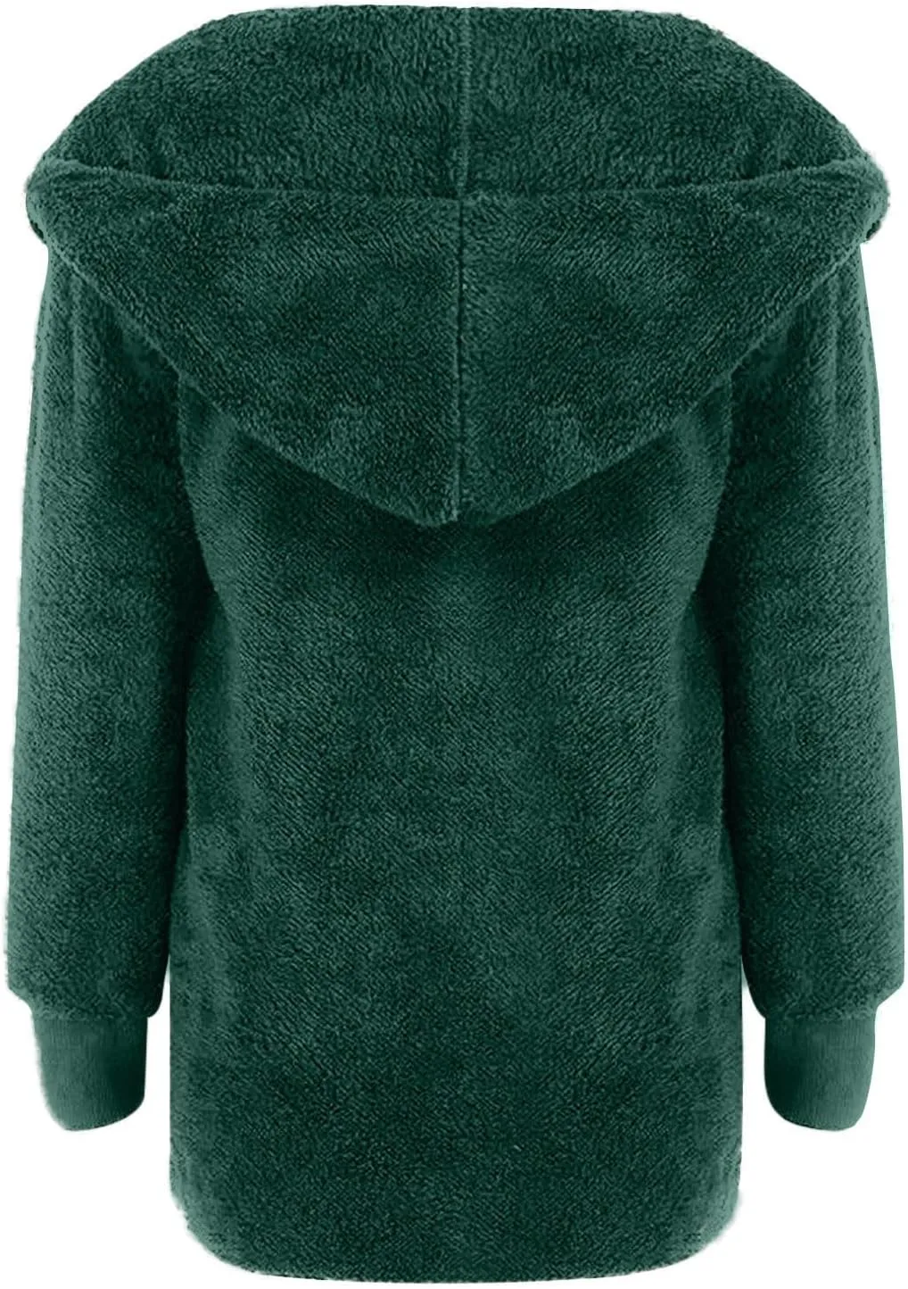 Womens Fuzzy Fleece Cardigan Coat Casual Oversized Open Front Sherpa Hooded Jackets Warm Winter Fluffy Outerwear