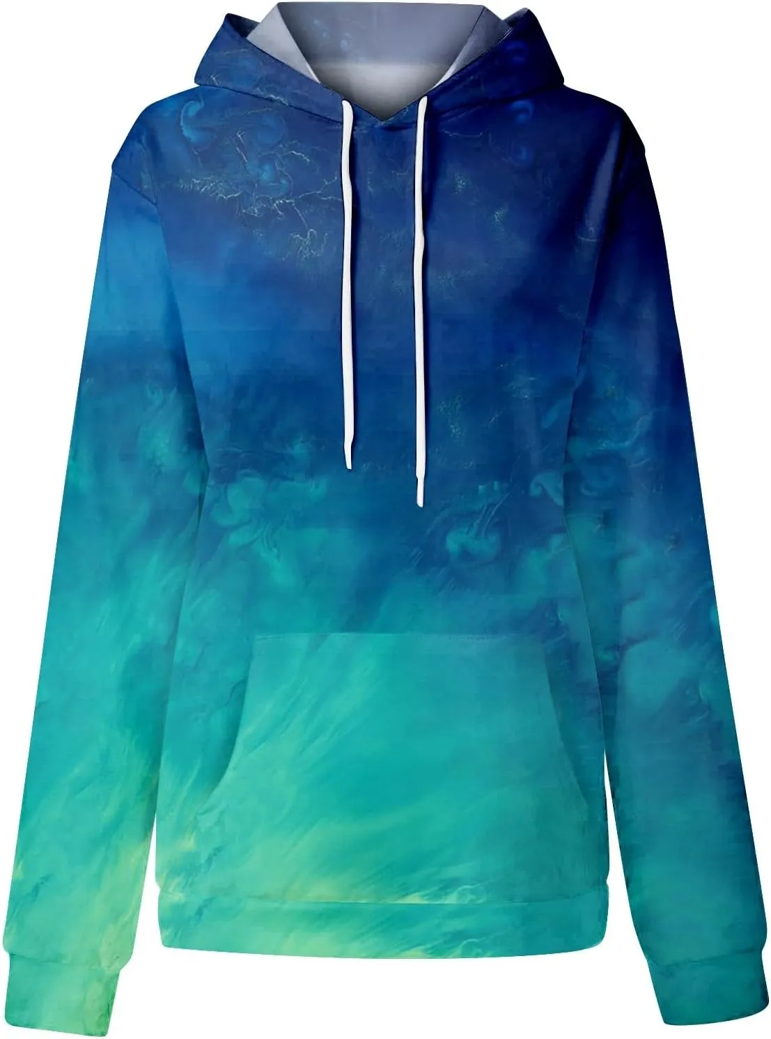 Womens Hoodies Long Sleeve Loose Sweatshirt Graphic Top Drawstring Pullover Hooded Hoodie Fall Outfits with Pocket