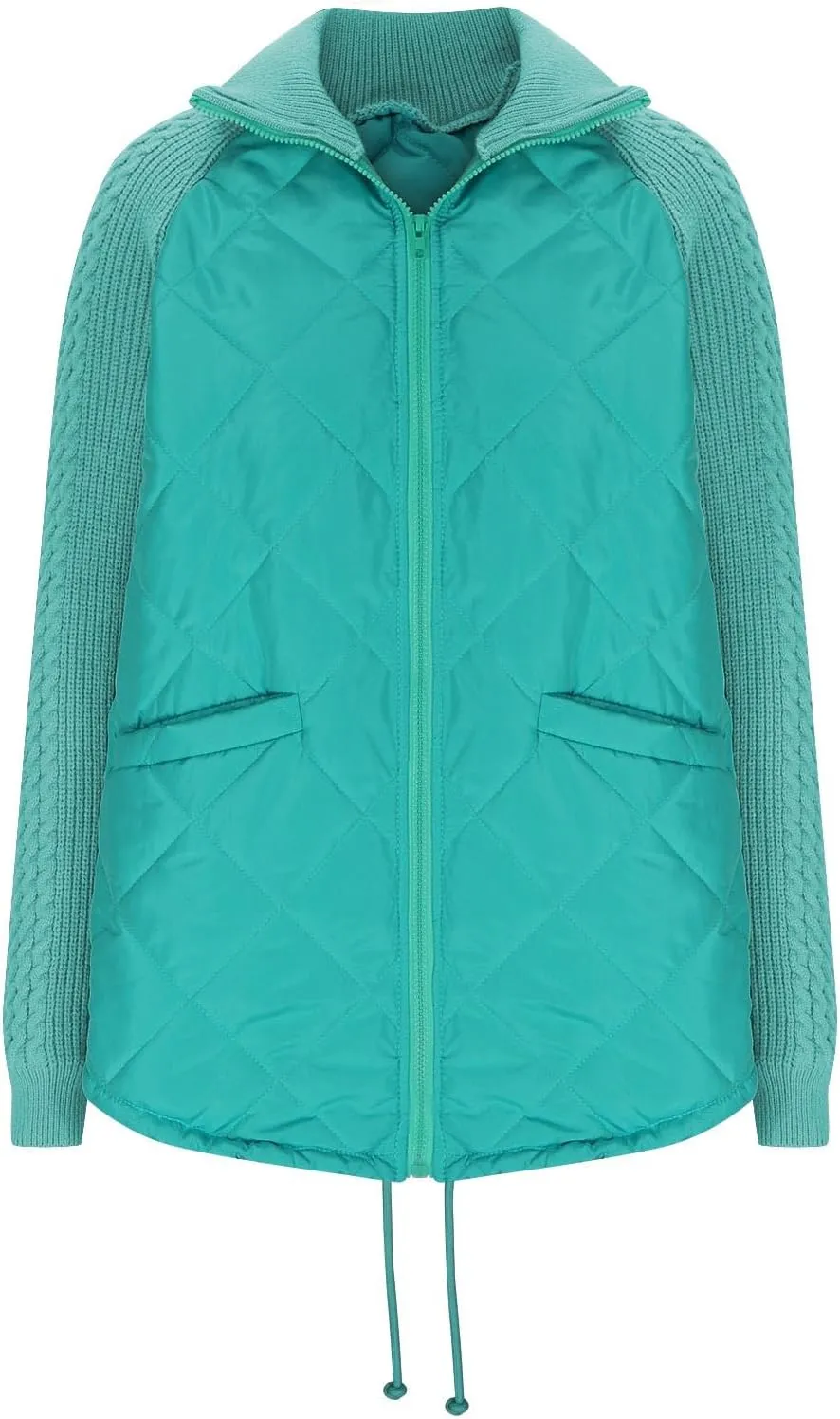 Women's Stand Collar Lightweight Quilted Jacket Fall Winter Cotton Padded Puffer Jacket Oversized Zip Up Outwear Coat