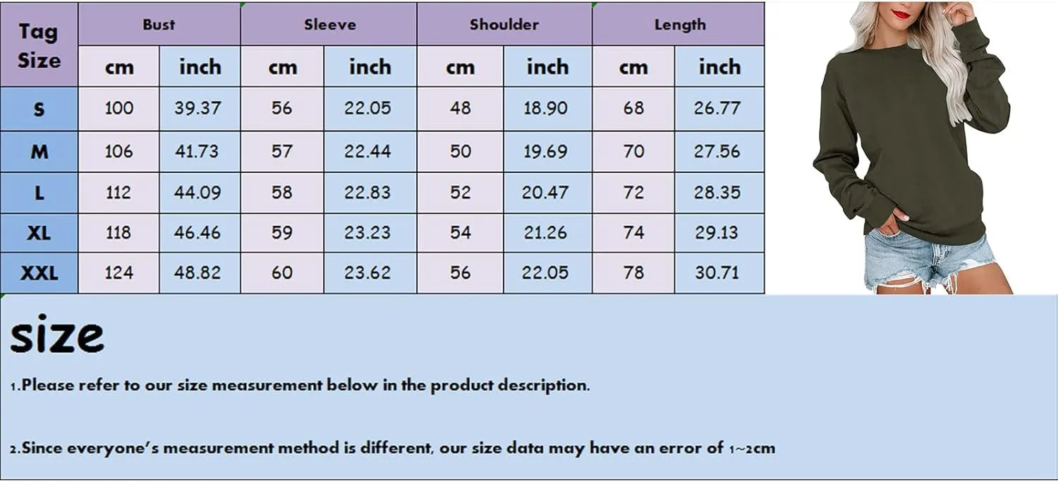 Womens Sweatshirts Crewneck Loose Fitting Tops Long Sleeve Color Block Casual Lightweight Shirts Pullover Blouses