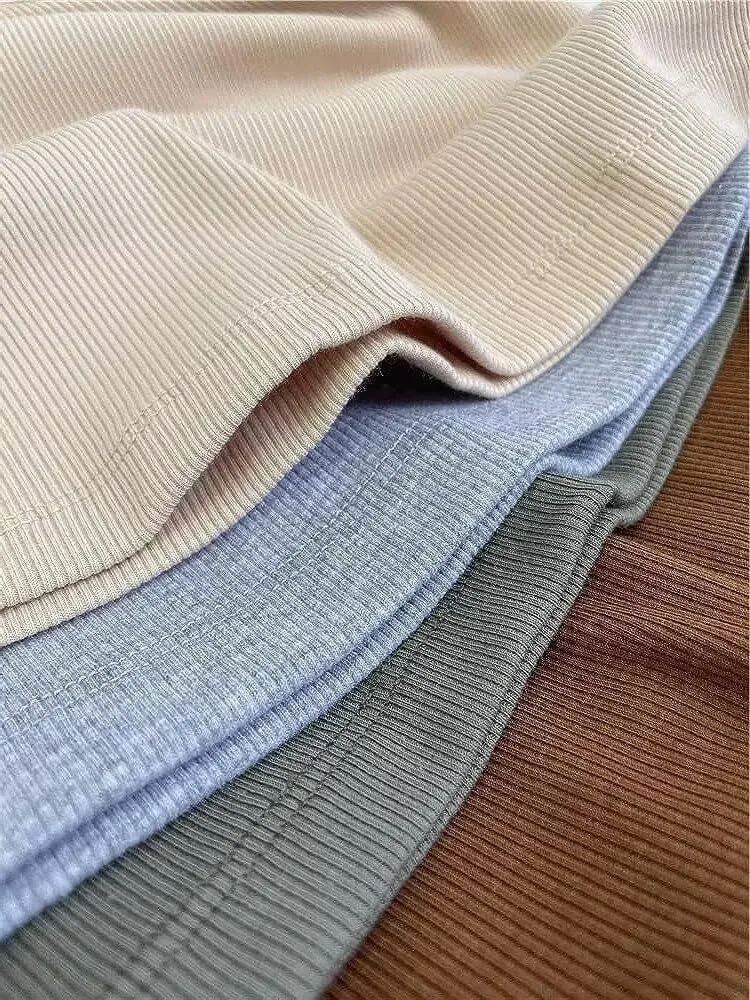 Womens Tank Tops Crew High Neck Sleeveless Ribbed Shirts Slim Fitted Top Summer Basic Casual Blouses Tee