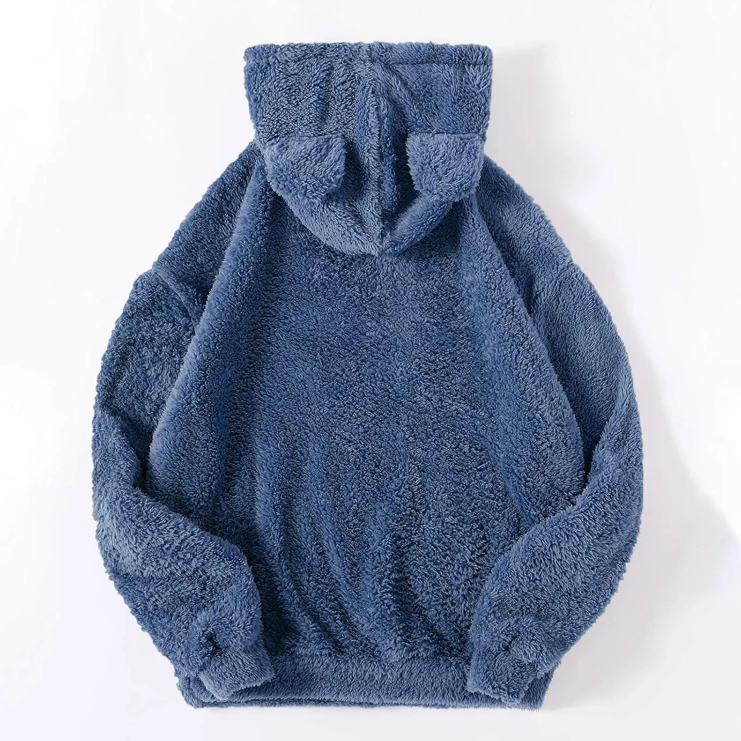 Womens Teddy Hoodies Fuzzy Fleece Shaggy Oversized Sweatshirts Winter Warm Long Sleeve Pullover with Pocket