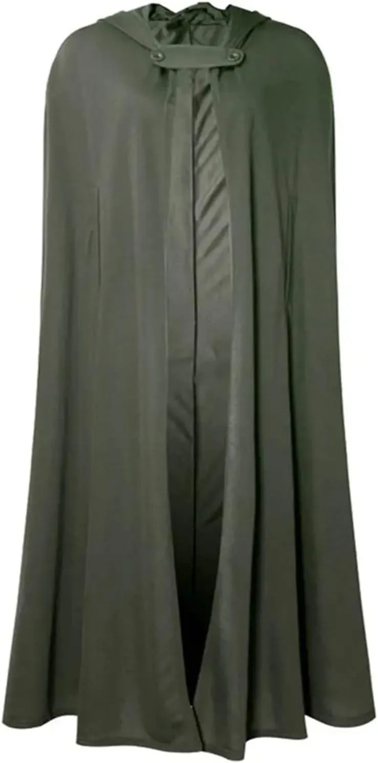 Women's Trench Coat Gothic Long Cloak Autumn And Winter Hoodies Robe Wool Blend Hooded Cape Poncho Maxi Cloak Coat